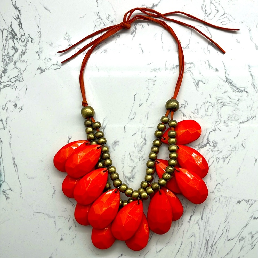 Orange Bead Necklace